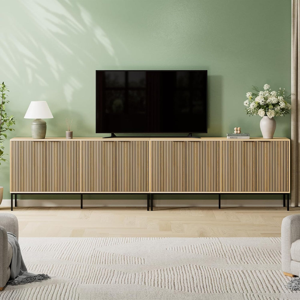 Sideboard Buffet Cabinet with 4 Doors, 63" Kitchen Accent Storage Cabine...
