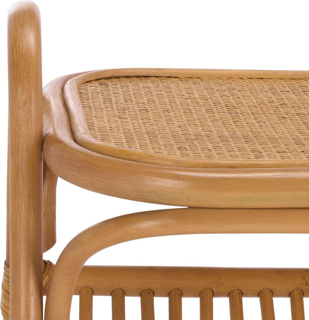 SAFAVIEH Couture Collection - Bayard Natural Rattan Accent Table, Side Table ...