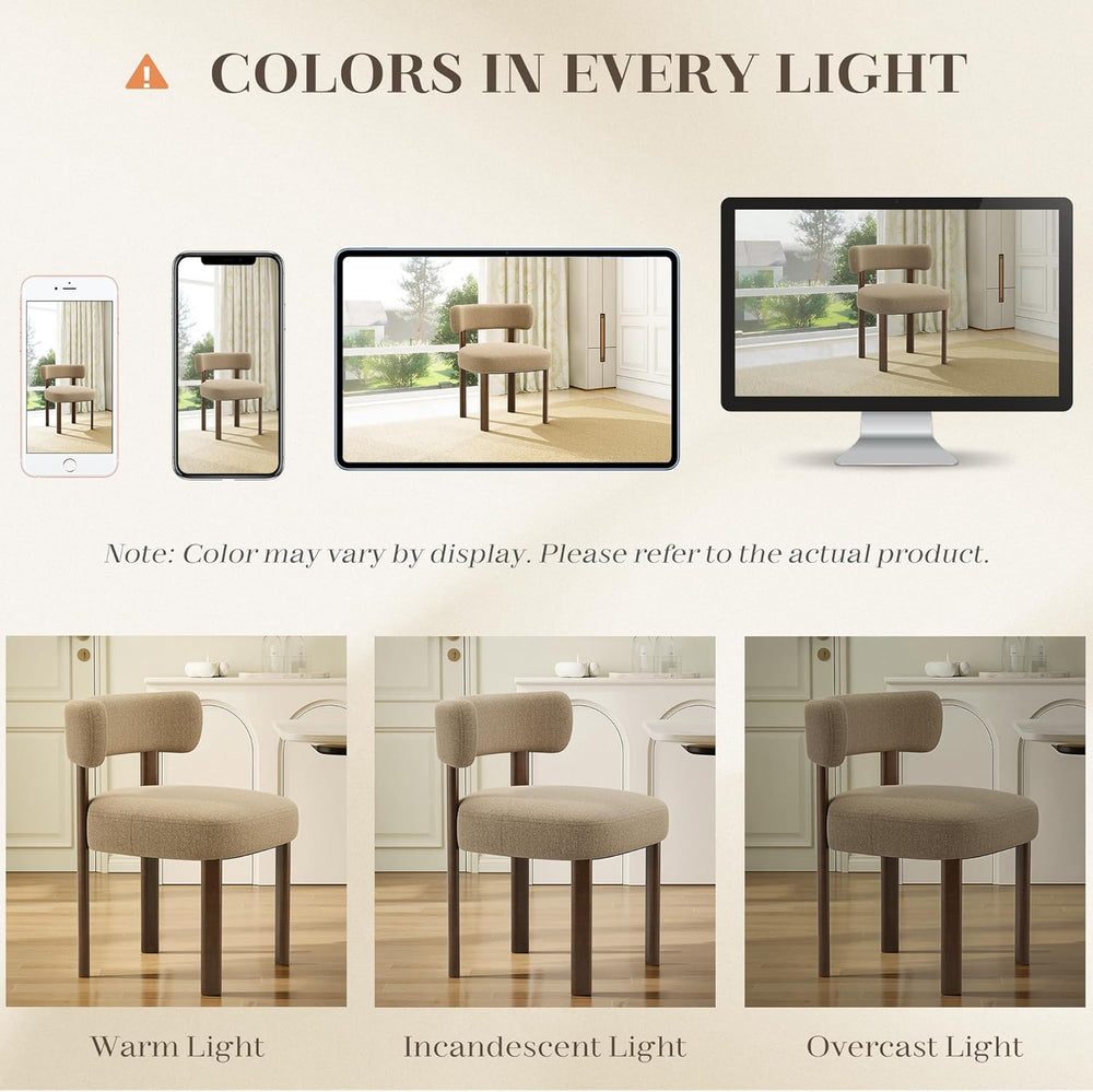 Wooden Dining Chairs Set of 6, Upholstered Kitchen Chairs with Solid Wood Leg...