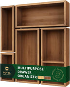ROYAL CRAFT WOOD Premium Carbonized Bamboo Sticky Note Holder – Elegant & Durable Post-It Note Dispenser for Office Desk Organization