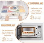 Snackle Box Container - 10 Compartments Including 2 XL, Dishwasher & Microwave Safe, Divided Serving Tray with Lid and Handle, BPA-Free, snack box (1 PCS, White, 1 Box with 2 XL Compartments)