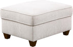 Ball & Cast 127" L-Shaped Sectional Couches for Living Room with Movable Ottoman,2 Cup Holders & USB Ports,7 Seat Chenille Upholstered Sofa W/6 Throw Pillows & Hidden Storage Box,DIY Combination,Beige