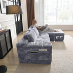 Cloud Sectional Couch with L-Shape Chaise, Modern Modular Sofa with Deep Seat, Built-in Cup Holder & Storage Pocket for Living Room Bedroom, No Assembly Required (Light Gray, Left Facing Chaise)