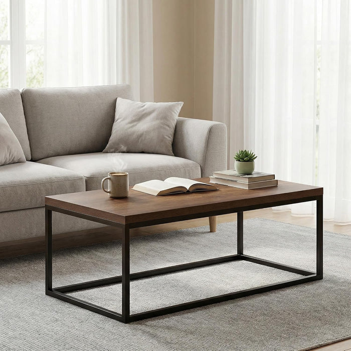CENSI 40" Walnut Coffee Table, Extra Thick 1.2" Top