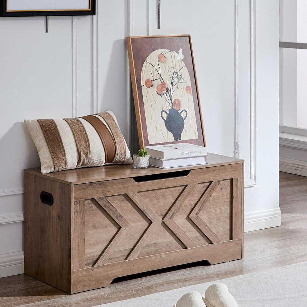 39.4” Storage Bench, Extra Large Entryway Bench with Storage,Storage Chest wi...