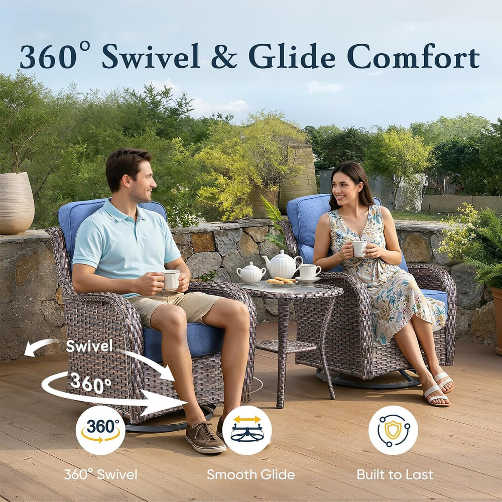 Belord Luxury 6" Thick Cushioned 7 Pieces Patio Furniture Set with Outdo...