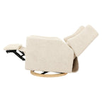 Kiwi Glider Recliner w/Electronic Control and USB | in Almond Teddy Loop w/Light Wood Base, Greenguard Gold Certified