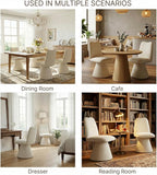 Swivel Dining Chairs Set of 4, Modern Upholstered Dining Chair Mid Century Kitchen Chairs with High Back, 360 Degree Rotating Vanity Chair for Dining Room, Bedroom, Farmhouse, Sand