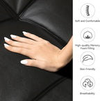71" Convertible Futon Sofa Bed,Faux Leather Futon Couch Bed,Memory Foam Sleeper Sofa,Modern Folding Small Loveseat for Living Room,Office,Apartment,Matte Black