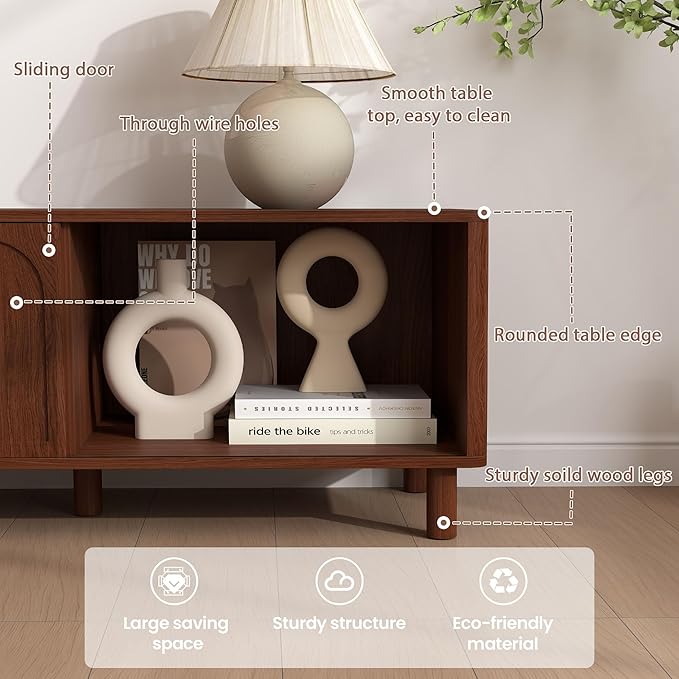 TV Stand for TVs up to 70'', Entertainment Center with Large Storage ...