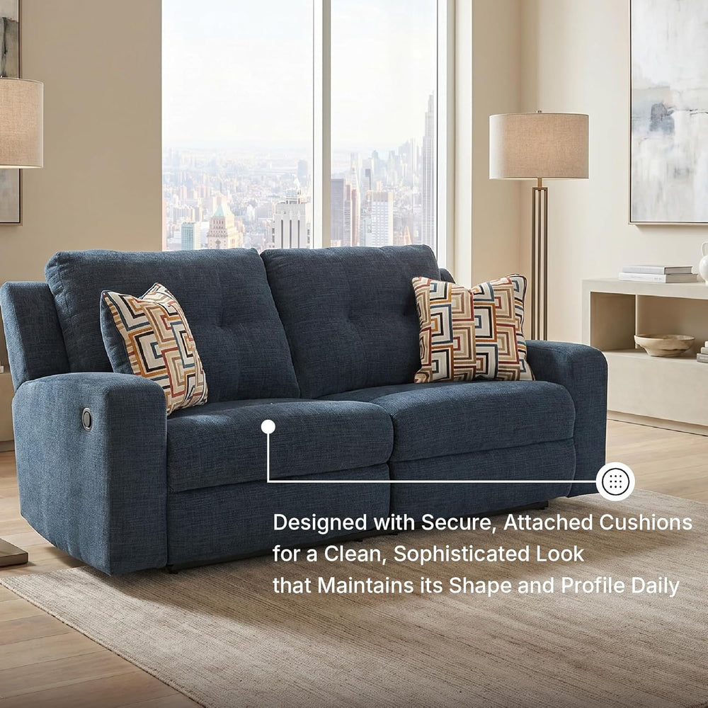 Signature Design by Ashley Danum Modern Manual Pull Tab Reclining Sofa with T...