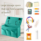 Bedside Caddy Bedside Storage Organizer,Bed Caddy With Thickened Material Suitable for Homes, Dormitories, Hospitals, Cribs, RVs，Great for Magazines,Books,Remote, Phone (Green)