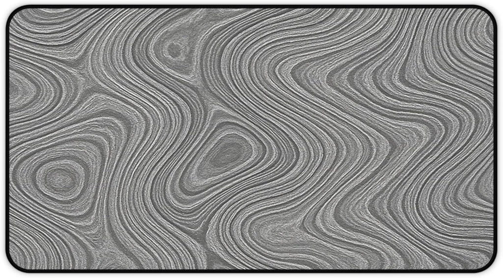 Brushed Metal Texture Desk Mat - Extended Mouse Pad & Desk Pad, Neoprene Surface, Non-Slip Rubber Base, Stitched Edges, Desk Protector for Keyboard & Mouse, Sizes 12x18/12x22/16x32 (Damascus, 12x22)