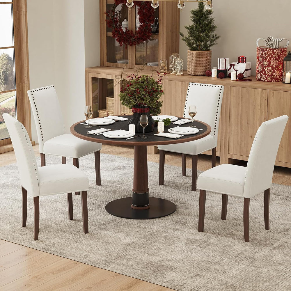MALOL Velvet Dining Chairs Set of 2, Upholstered Kitchen Chairs with Thick Cu...