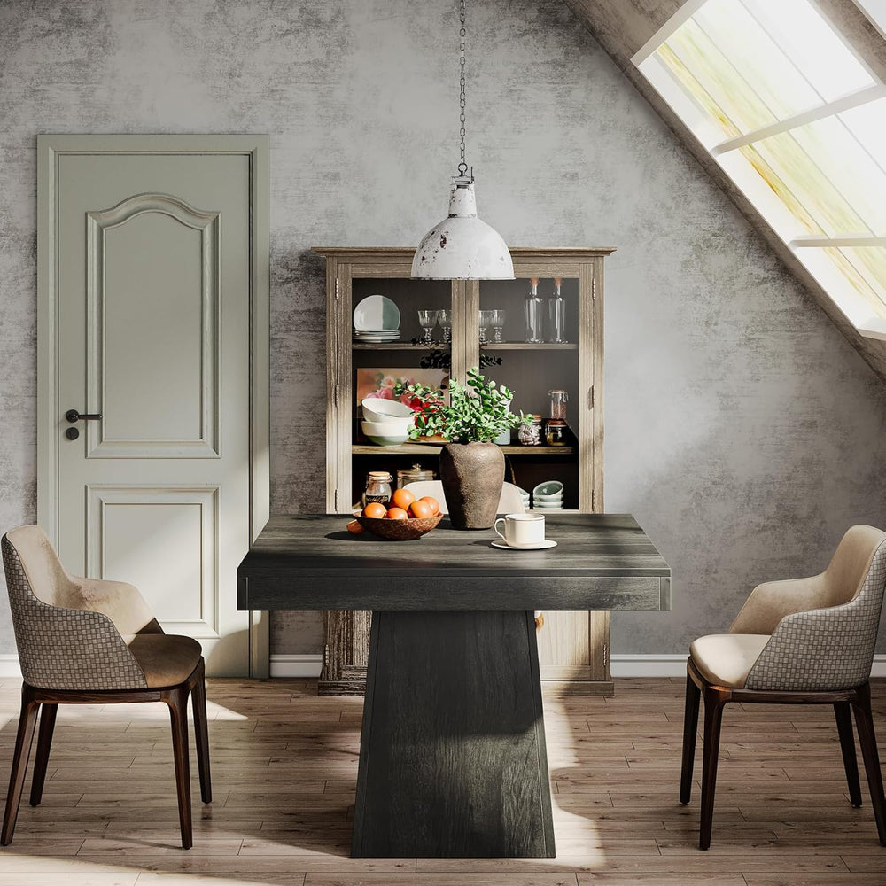 Tribesigns Square Dining Table for 4, 31.5-Inch Small Kitchen Table with Stur...