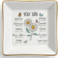 PUDDING CABIN Birthday Gifts for Women, Daisy Scripture Jewelry Dish, Christian Gifts