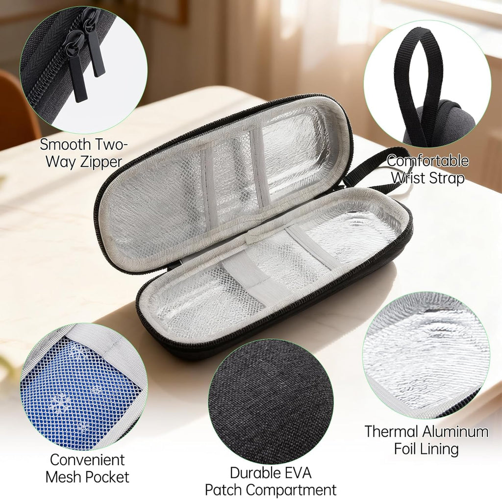 Cooler Travel Case Compatible with Ozempic Pen, Travel Cooler with Reusable Ice Pack, Insulated Cooling Bag, Storage Pen and Other Supplies, Ideal for Trip and Daily Life
