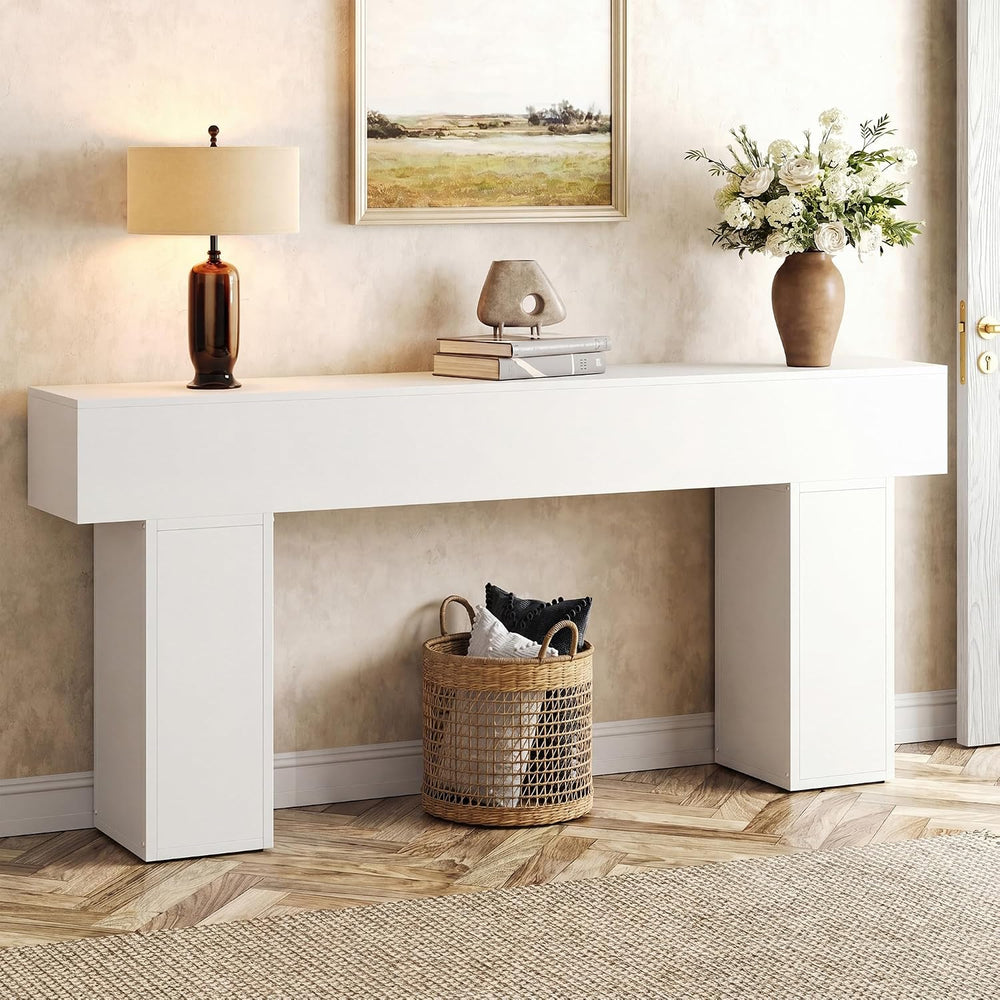 knoworld 70.9-Inch Long Console Table, Wooden Sofa Table Behind Couch Tables,...