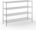 21" Deep x 72" Wide x 54" Height Wire Shelving Kit | 4-Tier | NSF Commercial Storage Rack Unit