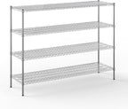 21" Deep x 72" Wide x 54" Height Wire Shelving Kit | 4-Tier | NSF Commercial Storage Rack Unit