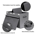 Mayniu Large Toy Box Chest Storage Bins with Lid, Toys Organizers Storage Boxes Basket with Sturdy Handles for Boys, Girls, Living Room,Nursery, Playroom, Bedroom (Grey)
