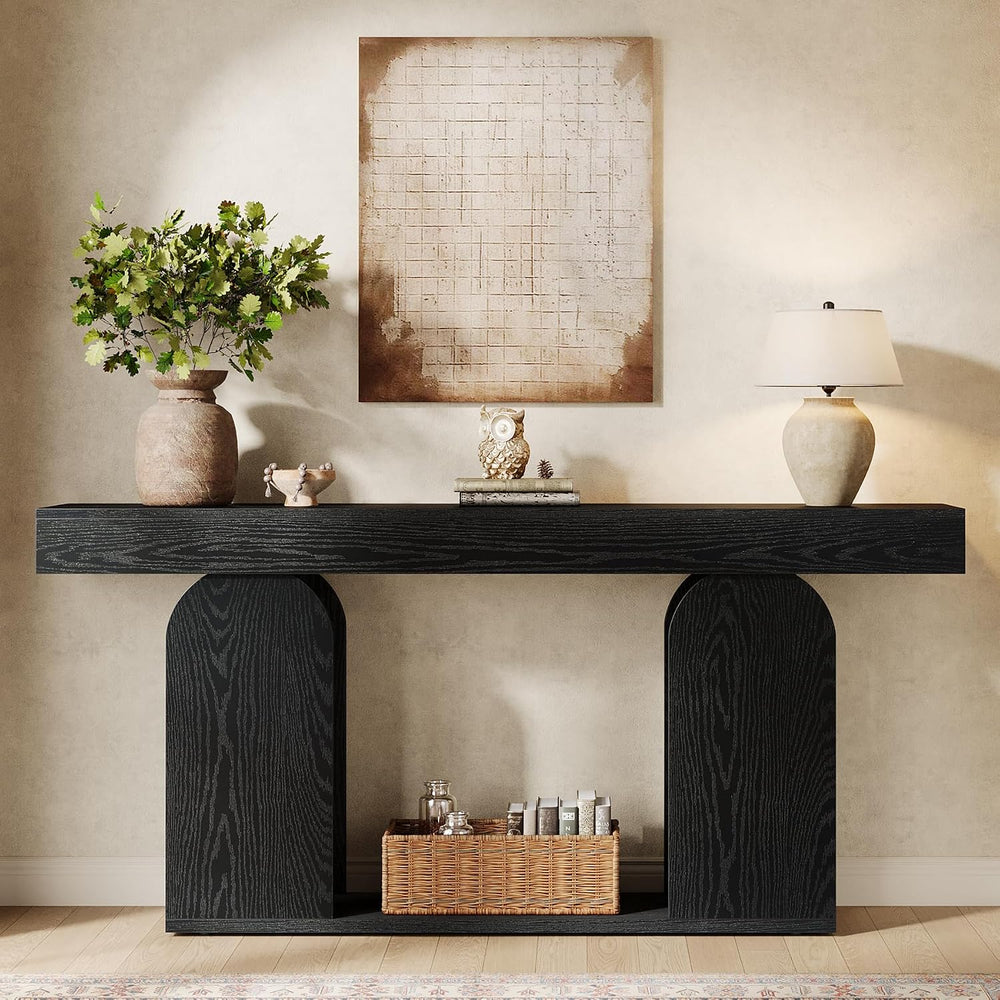 Tribesigns Farmhouse Wood Console Table, 70.9-Inch Entryway Accent Table with...