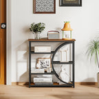 Snughome Entryway Table, Narrow Console Table, Industrial Sofa Table with 5 Tier Storage Shelves, Entrance Table for Hallway, Behind The Couch, Living Room, Foyer