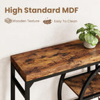 GAOMON 55 Inch Industrial Narrow Console Table, 5-Tier Entryway Table with O-Shaped Metal Frame, Extended Storage Sofa Table for Hallway, Entrance, Living Room