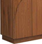Yechen Fluted Walnut TV Stand with Arched Reeded Design Doors, Modern Entertainment Center with Storage for Up to 98", TV Media Console, TV Cabinet for Living Room, Bedroom(2 PCS)