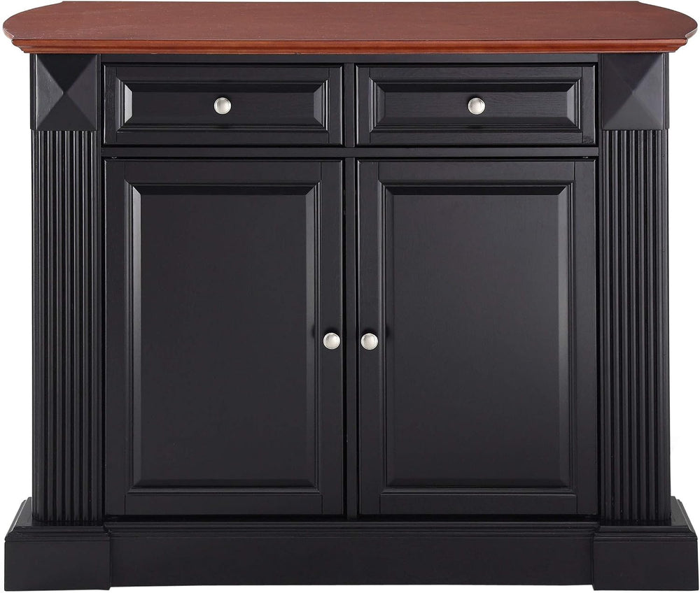 Crosley Furniture Drop Leaf Kitchen Island/Breakfast Bar, Black