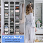 Kenning 4 Pack Hanging Shoe Shelves 10 Shelf Hanging Shoe Organizer Holder for Hats Purses Handbags Closet Space Saving