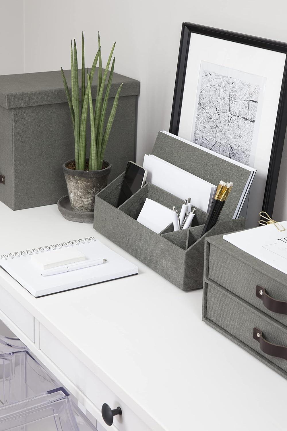Bigso Box of Sweden Mini Desk Chest of Drawers for Documents and Office Suppl...