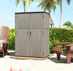 HOMSPARK Outdoor Storage Shed Weather Resistance, Patio Storage Cabinet Lockable Resin Tool Shed for Storage of Bike, Trash Cans, Garden Tools (Shallow Coffee, 66 Cu.ft)