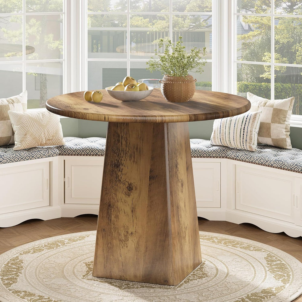 Tribesigns 31.5-Inch Round Dining Room Table for 2-4, Farmhouse Small Kitchen...
