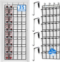 over the door shoe organizer,2025 upgraded,over the door shoe organizer,35 Huge clear pockets,over door shoe organizer,Store size 13 shoes,Strong material,hooks Suitable for various doors,White