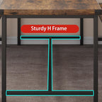 Garvee Dining Table Set for 4, Kitchen Table with Benches, 3 Piece Rectangular Dining Room Set with 2 Wooden Benches for Small Space, Apartment, Studio, Home, Rustic Brown
