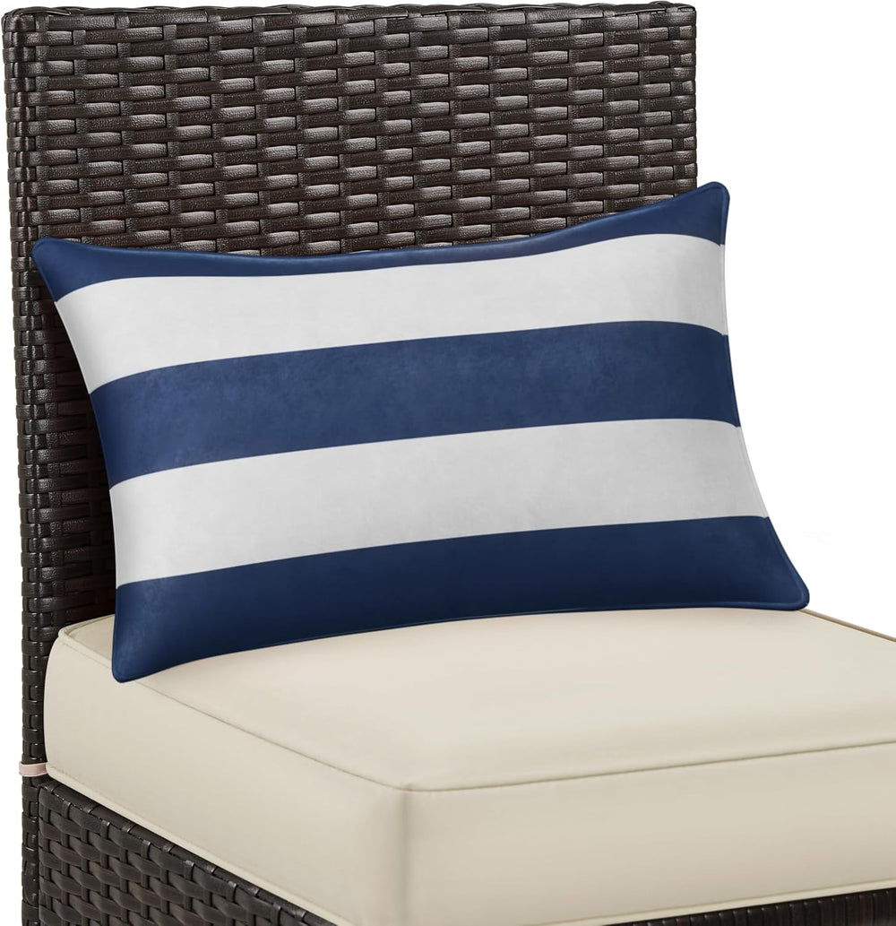 Yaheetech Set of 2 Patio Bar Stools, Outdoor PE Rattan Bar Height Chairs with...