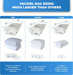 5-Pack XXL- Jumbo Space Vacuum Storage Bags for Clothing Storage - Vacuum Space Bags for Comforters, Blankets and Clothes - 5x XXL Size (47x35in)