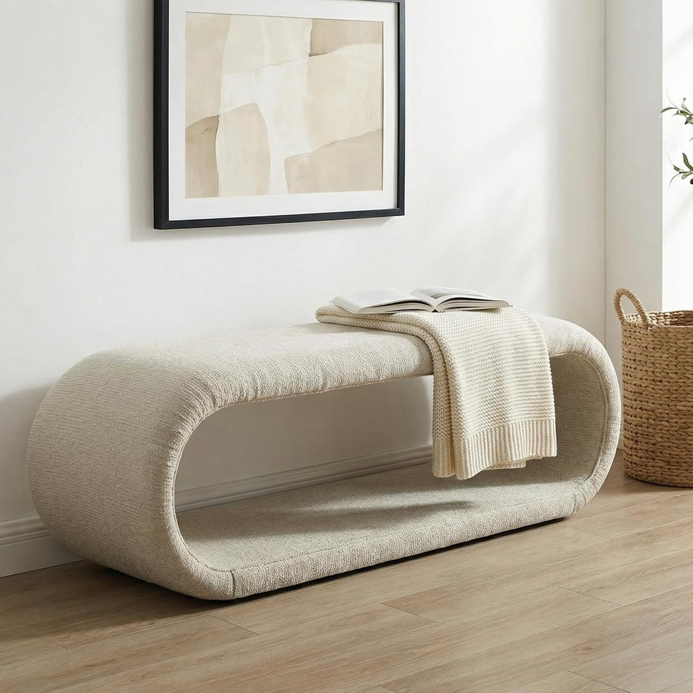 Chifee & Vingol 52" W Modern Living Room Bench Upholstered Entryway ...