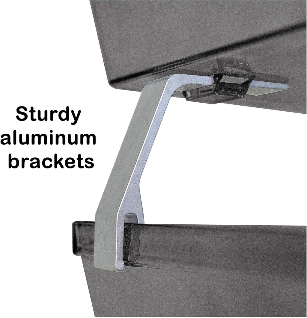 Acrimet Facility 2 Tier Letter Tray, Front Load, Letter Size/A4, Desktop File Organizer, Plastic (Clear Smoke Color)
