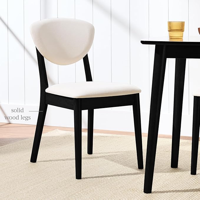 Best Choice Products Dining Chairs Set of 2, Mid-Century Modern Upholstered W...