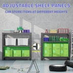 Garage Shelving Unit Rustproof 50“W Heavy Duty Storage Shelves Easy Assembly 3 Tier Adjustable Metal Steel Utility Shelf Rack Garage Storage Organize for Tools Basement,Warehouse
