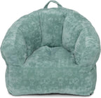 Delta Children - Serta Kids Plush Barrel Toddler Chair, Soft Foam Chair Bean Bag Chair Alternative for Boys and Girls, Cozy Seat for Reading, Watching Cartoons, Playroom Nursery Bedroom, Sage