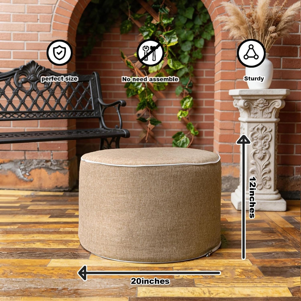 Outdoor Ottoman Outdoor Ottomans for Patio 20x12 Inches Modern Lightweight Fo...