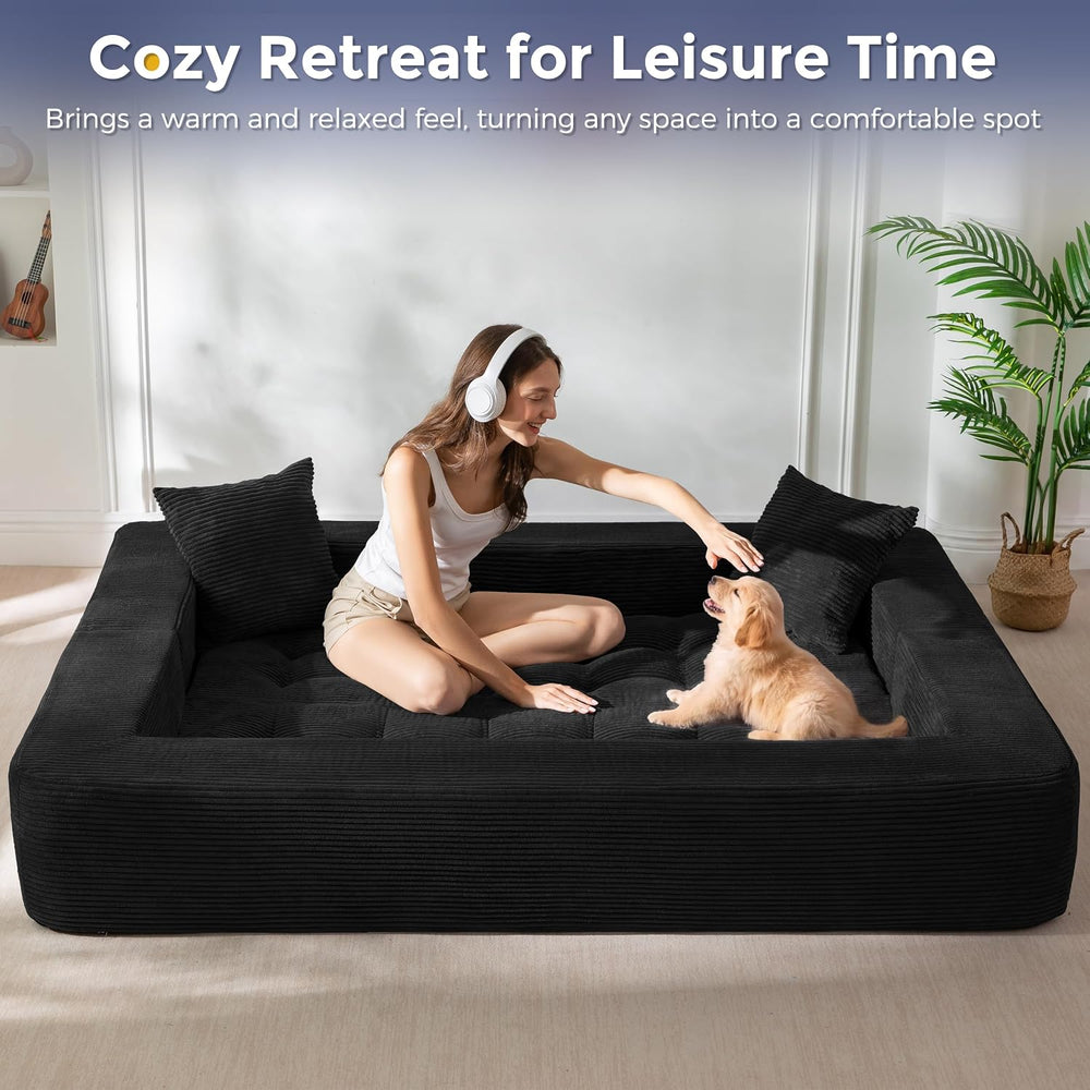 MAXYOYO Folding Sofa Bed, Convertible Loveseat Couch with Pillow | 3-Seat Fol...