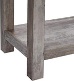 ROCKPOINT Furniture Barn Style Farmhouse Rectangle Accent Entryway Table, Grey Wash