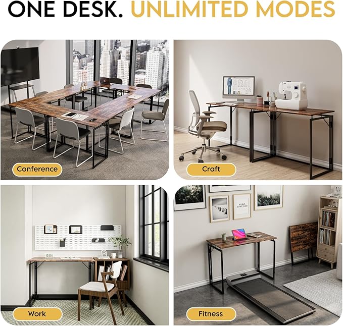 Folding Desk 30 Inch - No Assembly Small Foldable Desk for Small Space Minimalist, Space Saving Collapsible Compact Desks Portable Table for Craft, Writing, Study and Work