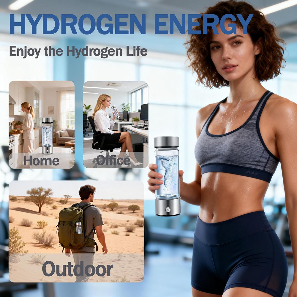 Hydrogen Water Bottle Generator, Up to 4000 PPB, with SPE/PEM Technology, for...