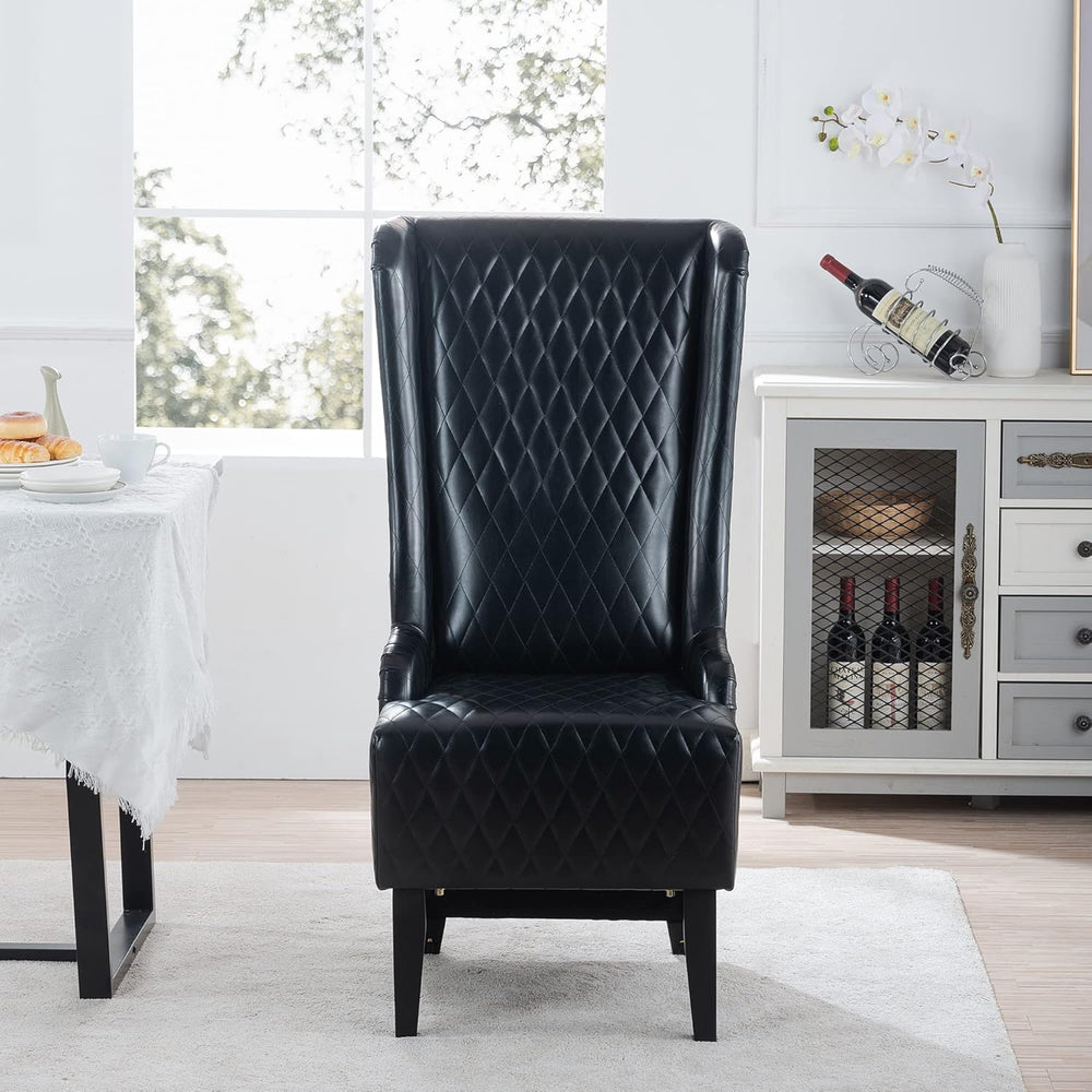 Henf High Back Dining Chair Set of 2, Upholstered Wing Back Dining Chairs Kin...