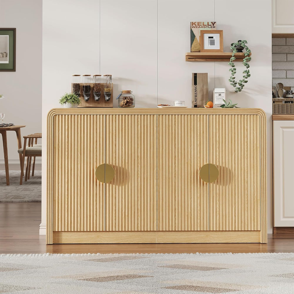 Decofy 55" Buffet Sideboard Cabinet, Mid Century Modern Console Cabinet ...